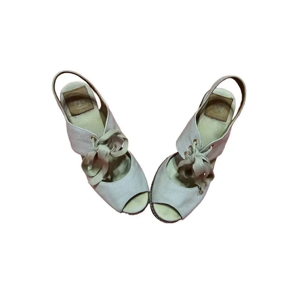 Tory Burch Linley High Wedge Espadrilles
